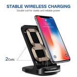 Ugreen Qi Support chargeur sans fil pour iPhone X XS 8 XR Samsung S9 S10 S8 S10E Station