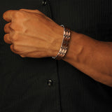 Bracelet Pur cuivre magnétique soulagement de douleurs Pour Homme élégant 8.46 "