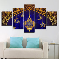 Impressions Modulaires Photos Décor Maison Cadre 5 Pièces Islam Allah Coran Mur Art