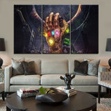 Oeuvre D'art HD Avengers Infinity War Gauntlet Thanos Stones On Canvas Print 5 Pieces