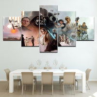 Tableau Déco  Haute Définition Toile Peinture Photos Décor 5 Panneaux Star Wars HD