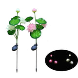 Lampe Solaire 3 LED Fleur De Lotus Lumière Couleur Economie d'énergie Lampes IP33