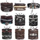 Bracelet hommes Fashion tressé à la main étoile corde Wrap bracelets et bracelets Homme