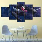 Tableau Déco Pentaptyque 5 Pièces HD Imprimer Grand Venom Marvel Comics Affiche