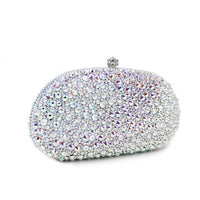 Luxe Argent Plein Diamant Embrayage Sacs De Soirée Mode Femmes Cristal Embrayage