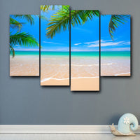 Tableau HD Plage Tropicale Mer Palmiers Art Toile Peinture Impressions Pour Décoration