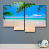 Tableau HD Plage Tropicale Mer Palmiers Art Toile Peinture Impressions Pour Décoration