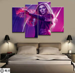 Tableau Déco HD Cadre 4 Panneaux Image Marvel Scarlet Witch Film Impression Toile