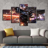 Tableau Dark Vador HD Modulaire 5 Pièces Toile Mur Art Peinture Film Star Wars Photo