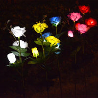 Lampe Solaire Rose Led Multicolores De Haute Qualité Pour Jardin Décoration Étanche