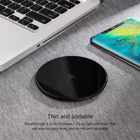 Chargeur sans fil Rapide 10W Qi Huawei Mate 20 P30 Pro iPhone Xs Max X 8 Samsung S10