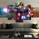 Cadre 5 Pièce HD Imprimer Iron Man Marvel Film Affiche Peinture Toile Mur Art Photo Déco