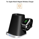 Support de chargeur sans fil pour iPhone Apple Watch, chargeur station d'accueil 3 en 1