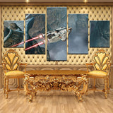 Tableau Déccoratif HD 5 pcs Star Wars Jeu Vidéo Space Fighter Affiche Décoration Salon