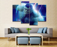 Tableau Déco HD 4 Panneaux Image Marvel Hulk Film Impression Sur Toile Peinture Mur