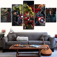 Film Avenger Grand Affiche Moderne Toile Imprimée Peinture HD 5 Panneau Décoratif