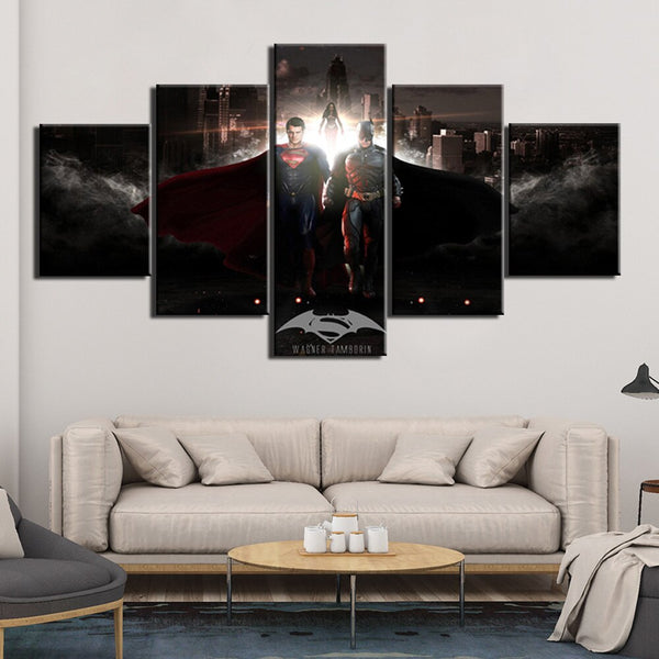 Tableau Peinture HD Sur Toile Mur Art HD Impressions 5 Pcs Superman Affiches Mur