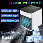 Arctique Climatiseur Ventilateur Lumière 7 Couleurs Mini Refroidisseur D'air Humidificateur