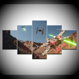Tableau Toile Peinture jeu Star Wars: X-Wing vs TIE Fighter 5 Pièces Peinture Modulaire