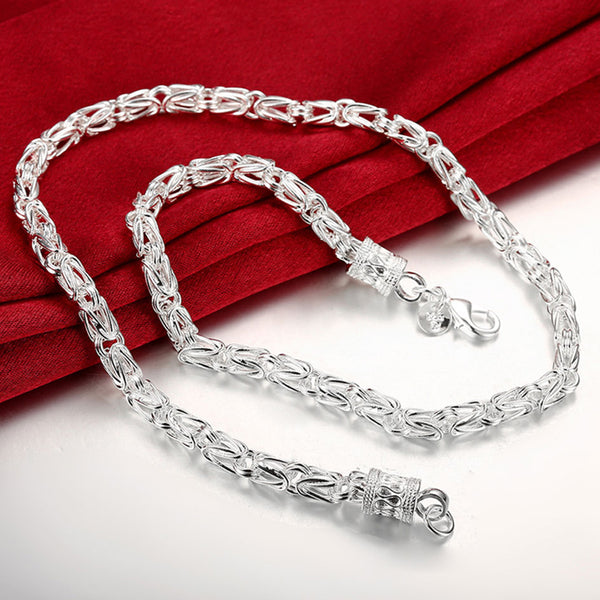 Magnifique Ensembles de bijoux en argent 925 Bracelet simple pour femmes hommes