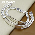 Ensembles de bracelets de charme 2pcs / Set d'argent 925 bijoux Fashion Unisexe