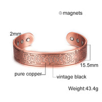 Bracelet Magnétique Pur Cuivre De Santé Energie Anti Arthrite Unisexe Vintage Réglable