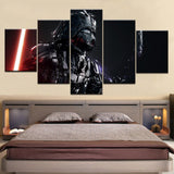 Tableau Décoratif HD Imprimé 5 Pièce Toile Art Star Wars Empire Dark Vador Peinture