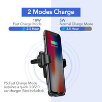 Ugreen Support de téléphone voiture chargeur Samsaung S10 S9 et iPhone X Xr 8 rapide