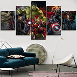 Film Avenger Grand Affiche Moderne Toile Imprimée Peinture HD 5 Panneau Décoratif