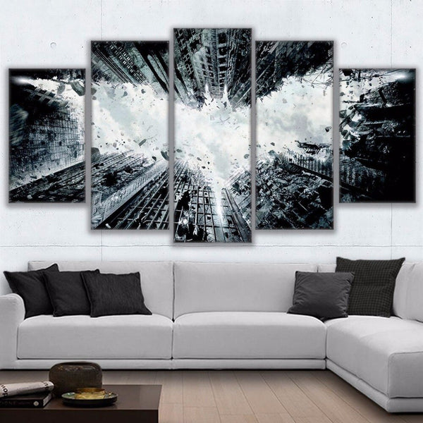 Tableau Moderne Décor Toile Impression HD Affiche Cadre Peinture 5 Panneau Batman