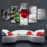 Tableau HD 5 Composants Belle Fleurs Roses Lotus Daisy Peintures Cadre Modulaire