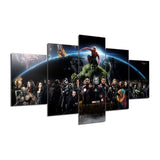 Tableau 5 panneaux HD Multi Cadre Toile Les Avengers Impression Peinture Film Mur Art