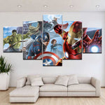 Tableau Peinture Mur Art Modulaire HD Moderne Imprimé 5 Panneaux Film Avengers