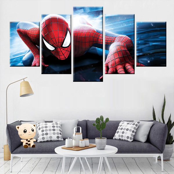 Tableau Spider Man Multi 5 Panneaux Modulaire Mur Art HD Chambre D'enfants Salon