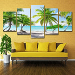 Magnifique Tableau HD Toile Imprimée Décor Cadre 5 Pièces Santa Catalinna Plage