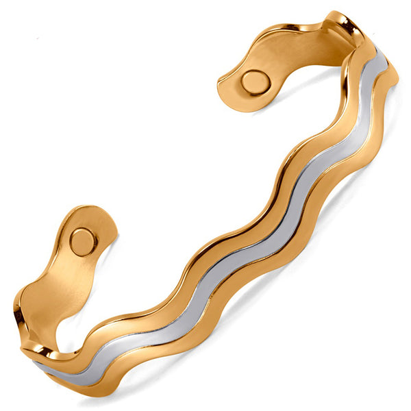 Bracelet Fashion En Cuivre Pur 6 Aimants Santé Magnétiques Balance Unisexe