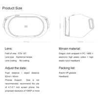 Lunettes de réalité virtuelle d'origine Xiaomi VR Play 2 avec contrôleur de jeu de cinéma