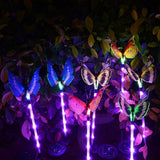 Pack De 3 Pieus Papillons Actionnés Solaires Imperméables Multicolore Jardin De Noël