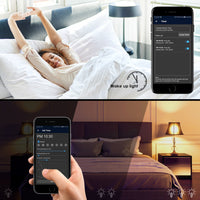 E27 WiFi Smart Ampoule Dimmable Lumières de réveil pour Alexa et Google Assist