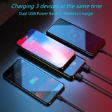 30000mAh QI Chargeur Sans Fil Banque D'énergie iPhone XS Max Samsung Double USB