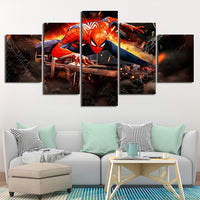 Tableau Film Toile Photos Moderne Mur Art Imprimé 5 Pièces Spider man Affiche Déco