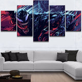 Tableau Polyptyque 5 panneaux HD Art mural Décoration intérieure Venom Marvel