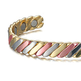Bracelets Magnétique Tricolore De Cuivre Pure De Santé Femmes Bijoux Ajustable