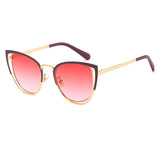 Lunettes De Soleil Fashion Rétro Design Oeil De Chat Pour Femmes Cadre En Alliage UV400