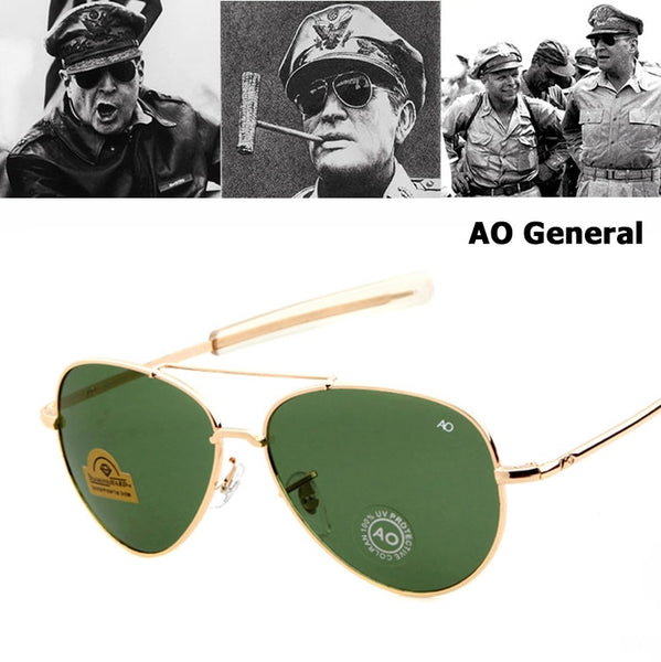 Lunettes Soleil Army MILITAIRE MacArthur Aviateur AO Général Américain Optique UV400