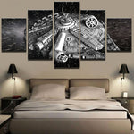 Toile 5 pièce toile Tableau peinture Star Wars Millennium Falcon vaisseau spatial décor