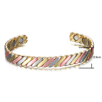 Bracelets Magnétique Tricolore De Cuivre Pure De Santé Femmes Bijoux Ajustable