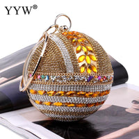 Sac à main femmes strass bague Diamants Fashion féminine épaule ronde ruban bourse