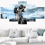 Tableau Peinture HD 5 pièces Toile Star Wars Wall Art Home Décor Pour Salon Chambre