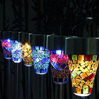 Lampe Solaire LED 3/6 / 9pcs Extérieure Jardin Mosaïque S'allume En plein Air Acier Inox